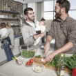 Family and friends enjoying a healthy meal together